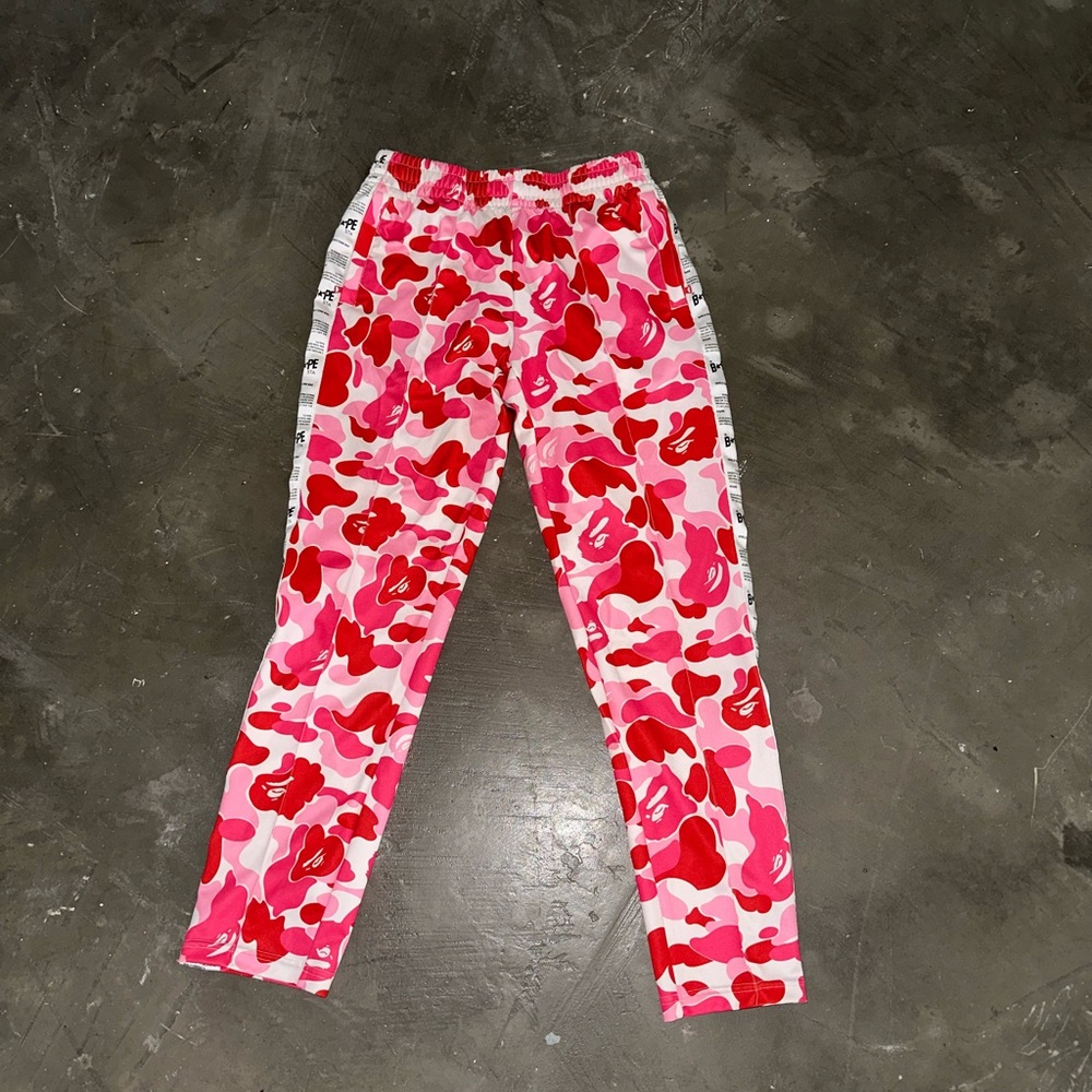 Bape Sta Tape Jersey Pants ABC Camo Pink Ape size small